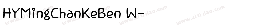 HYMingChanKeBen W字体转换